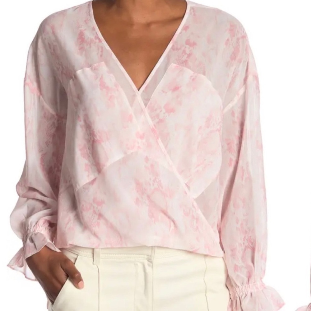 AllSaints Pink Snake Print Blouse